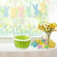 thumbnail image 2 of Eguiwyn Event & Party Supplies for Crafts Decor Mini Rattan Picnic Basket Kids Easter Baskets Empty Plastic Easter Basket for Easter Egg Hunt, Green, 2 of 5
