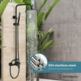 thumbnail image 2 of gotonovo Matte Black Outdoor Shower Fixture SUS304 System Combo Set Rainfall Single Handle High Pressure Hand Spray Wall Mount 2 Dual Function, 2 of 10
