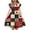B-checkered print, variant on Girls Short Sleeve Ruffled Dress 4th of July Outfits for Girls, Red White Blue Print Summer Sundress Casual Playwear 13-14 Years