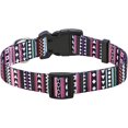 thumbnail image 2 of Collar para perro, patrón de moda con hebilla de liberación rápida, bohemio, flor, geométrico, diseño tribal, collar clásico, para perros pequeños, medianos y grandes (morado bohemio, S) Rojo Verde MX-0128160FYD, 2 of 5