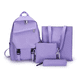 thumbnail image 1 of Set De 4 Mochilas Bolsa Juvenil Casual Color Violeta Malubero Malu1850, 1 of 3