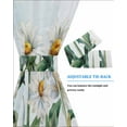 thumbnail image 4 of Spring Floral Blackout Curtains, French Door Curtains for Door Window, Watercolor Summer Botanical White Daisy Privacy Drapery for Patio/Sidelight Doors, 1 Panel with Tieback, 25 x 40 Inches, 4 of 6