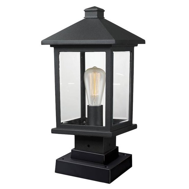 8 x 16,875 Po Portland Poteau Extérieur Noir