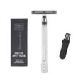 thumbnail image 1 of Mens Manual Shavers Classic Safety Razor Metal Razor With Brush Double Edge Mens Hand Shaver Old Style Razor, 1 of 7