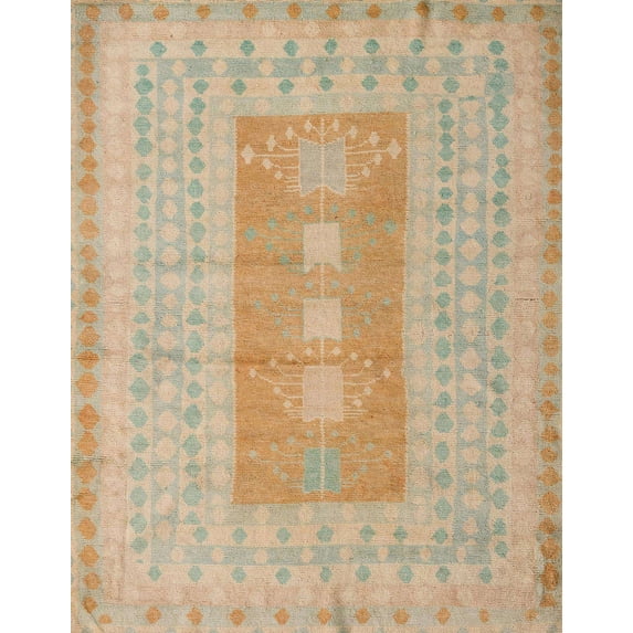 Ahgly Company Machine Washable Indoor Rectangle Abstract Brown Area Rugs, 2' x 5'