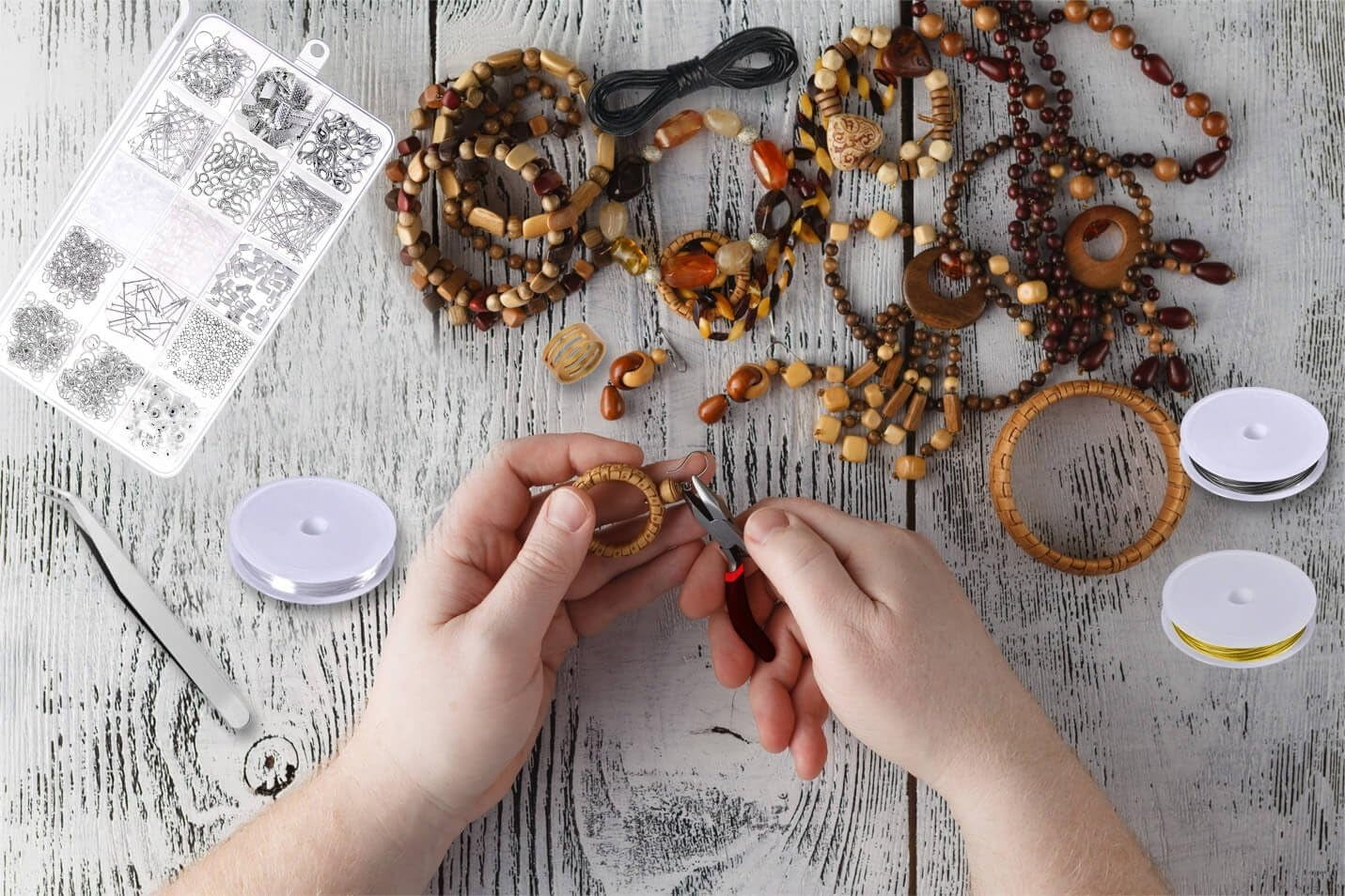 1200Pcs Jewelry Repair Tools Accessories Jewelry pliers Discovery & Beading Thread Suitable for both adults and beginners