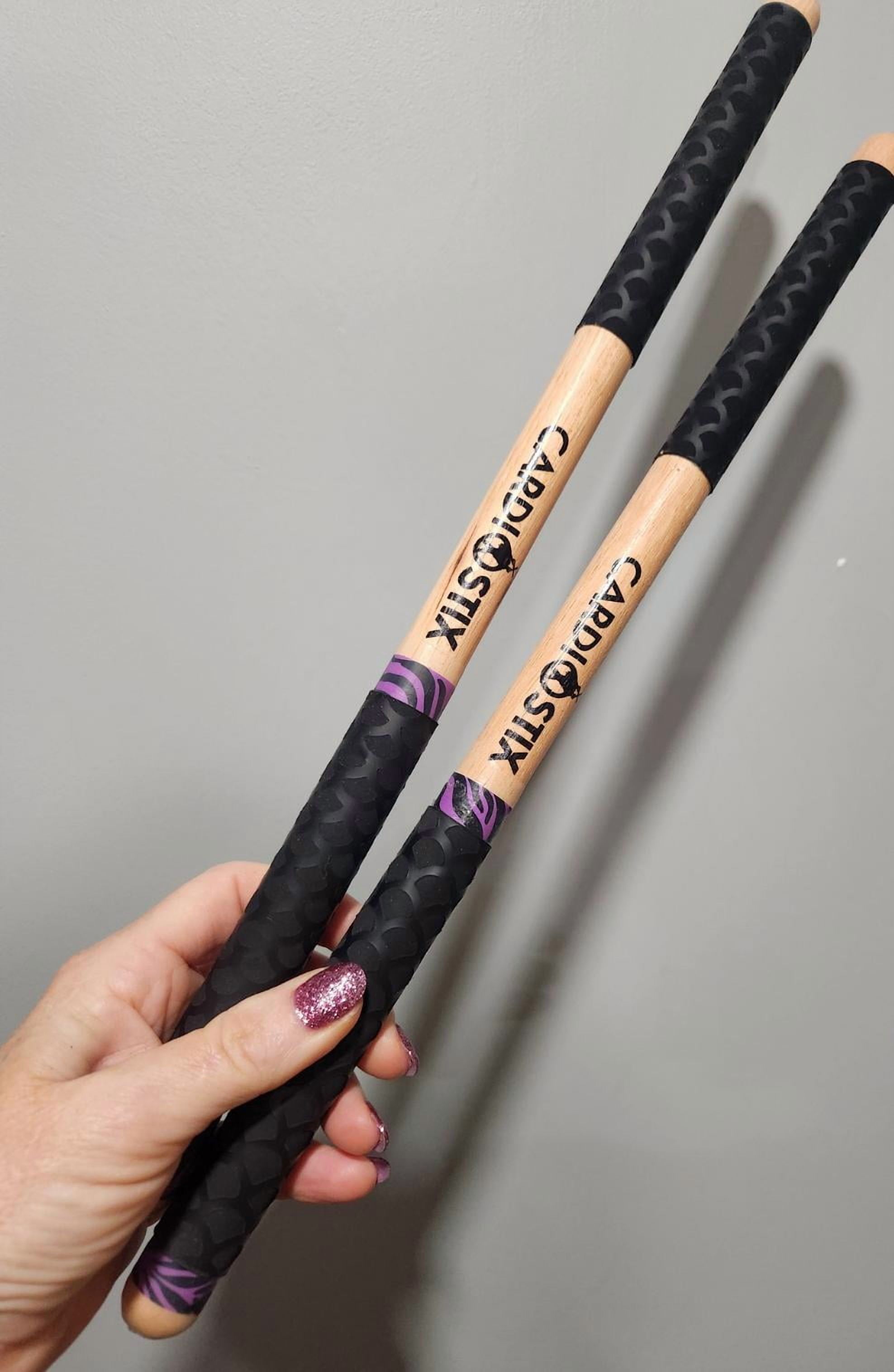 CardioStix Purple Zebra Set - 8.5oz Bundle Highest-Weighted Double Grip (1 PAIR)