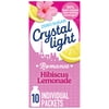 Crystal Light Drink Mix, 10 Individual Packets, Hydration for Book Lovers and Romance Readers, Hibiscus Lemonade Natural Flavor with Other Natural Flavor, Zero Sugar, No Artificial Dyes, 0.14 oz
