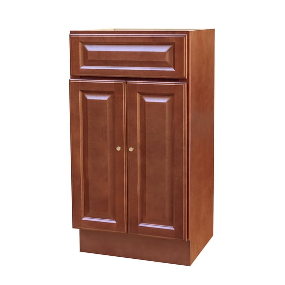 Unbranded Traditional Freestanding Bathroom Vanity Cabinet Without Top, Merlot, 18 in W x 16 in L