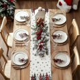 thumbnail image 4 of Christmas Table Runner 13x72 Inch, Xmas Tees Snowflakes Holiday Decorative Farmhouse Table Decoration for Kitchen Dinning, Indoor Outdoor Dinner Party Decor ((Red & Black) GT165-72, 4 of 6