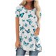 thumbnail image 1 of Moda Mujer Moda Manga corta Cuello redondo Impreso Camiseta larga Blusa Tops sueltos OAVQHLG3B Store  lin121212, 1 of 4