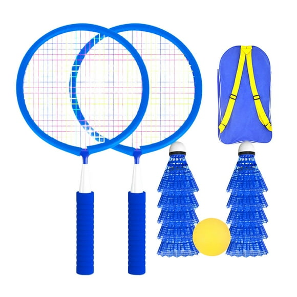 Ximing Children Badminton Set Badminton Racket Set with Ball Shuttlecock Badminton Racquet for Park Outdoor Summer Garden Beach Toys Blue