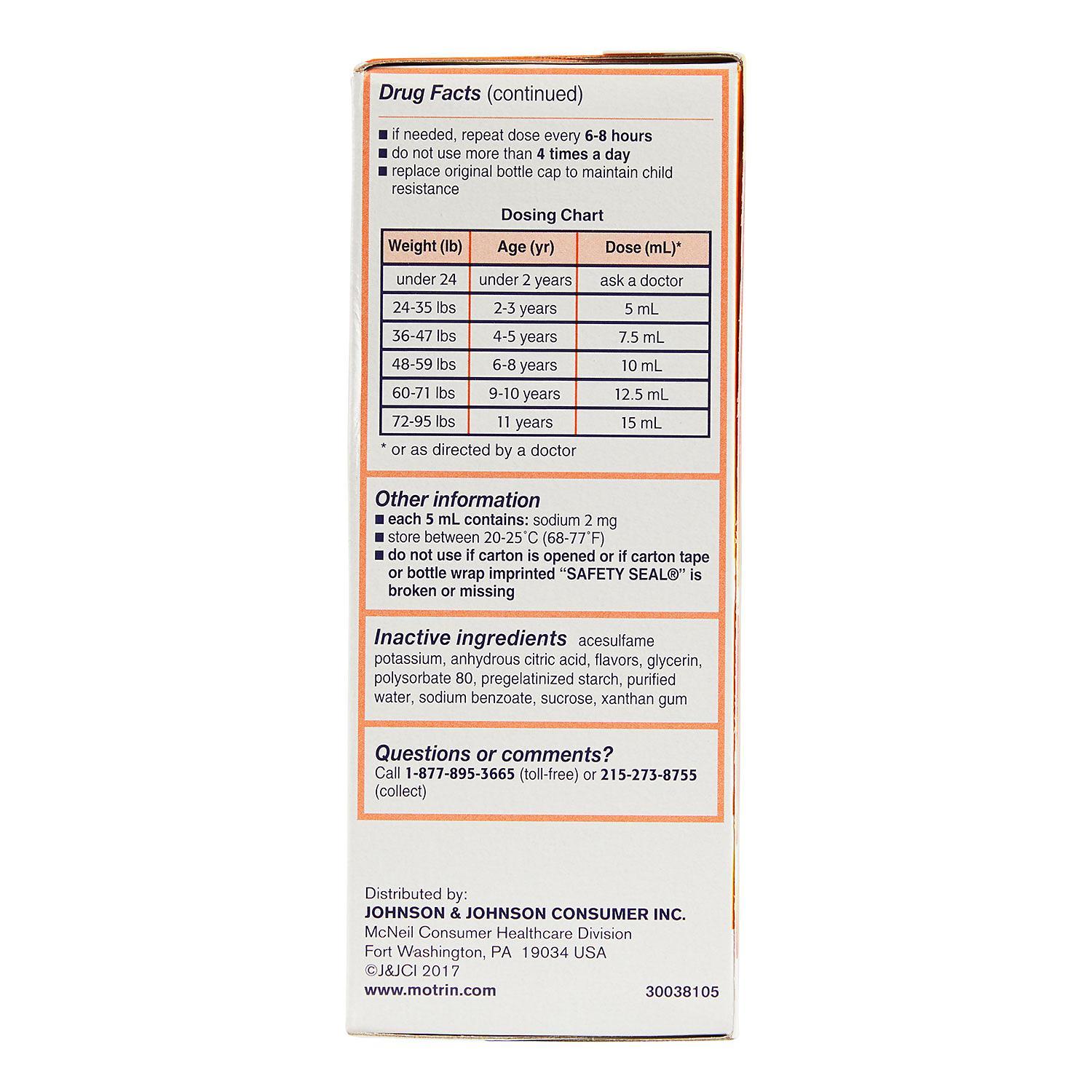 Children's Motrin Oral Suspension (4 oz., 2 pk.)
