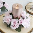 thumbnail image 2 of Efavormart 4 Pack | Artificial ROSES Flowers Candle Rings for DIY Wedding Centerpieces Party Home Decorations Wholesale - Blush | Rose Gold, 2 of 11