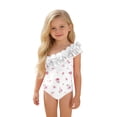 thumbnail image 6 of Fesfesfes Toddler Baby Children Girls One Piece Swimsuit Skinny Monokini Swimwear Beach Wear Bathing Suit Cute Printed One Shoulder Swimsuit, 6 of 9