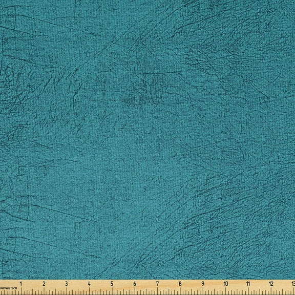Faux Suede Fabric by the Yard Digitally Printed Weathered Texture, Durable and Washable Fabric for DIY Projects Indoor Outdoor Upholstery Home Textile, 2 Yard, Seafoam , by Ambesonne