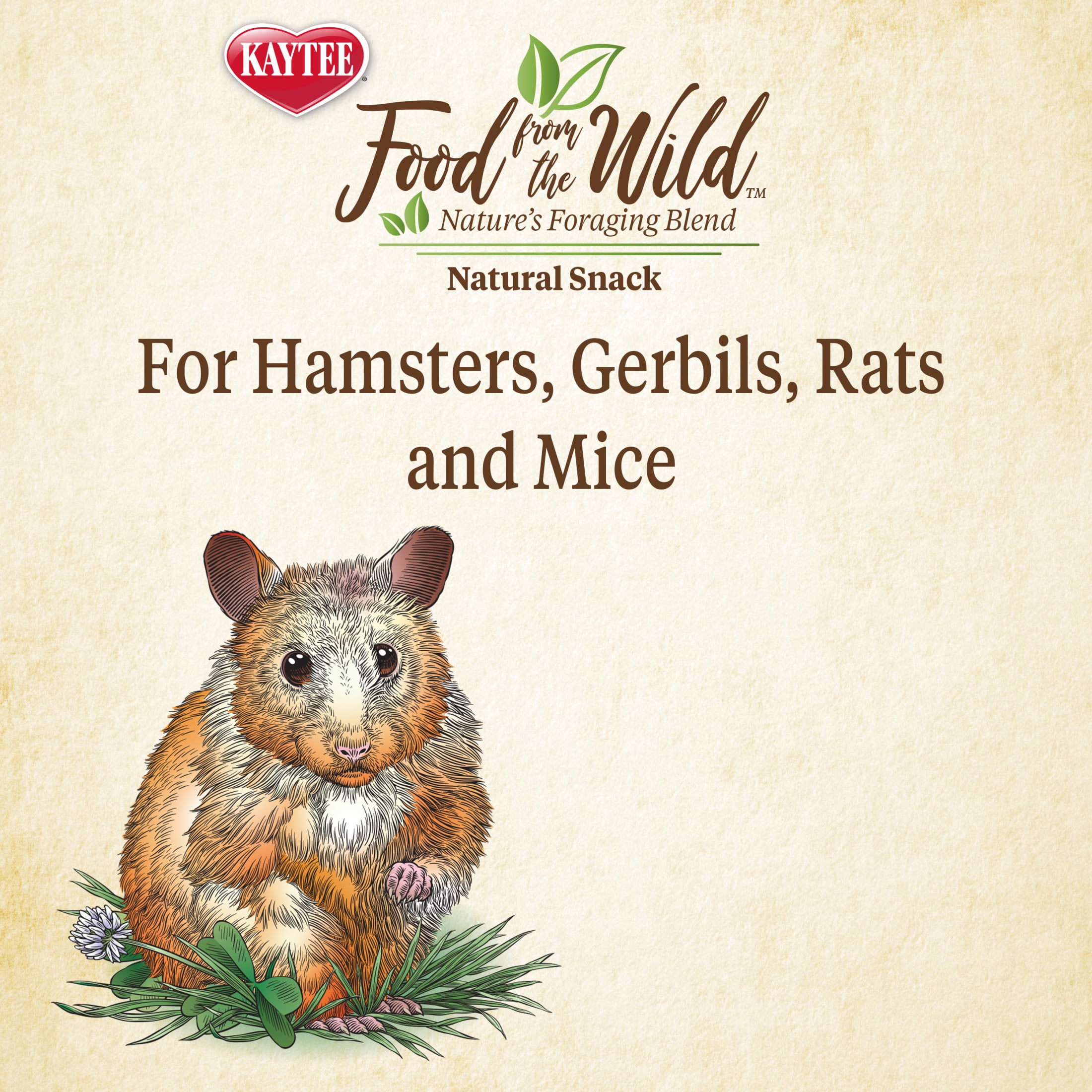 (2 pack) Kaytee Food From the Wild Natural Snack, Treat for Hamsters and Gerbils, 2 Ounces