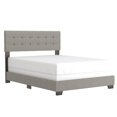 thumbnail image 1 of Modern Fabric Upholstered 60" Queen Bed in Light Grey, 1 of 7