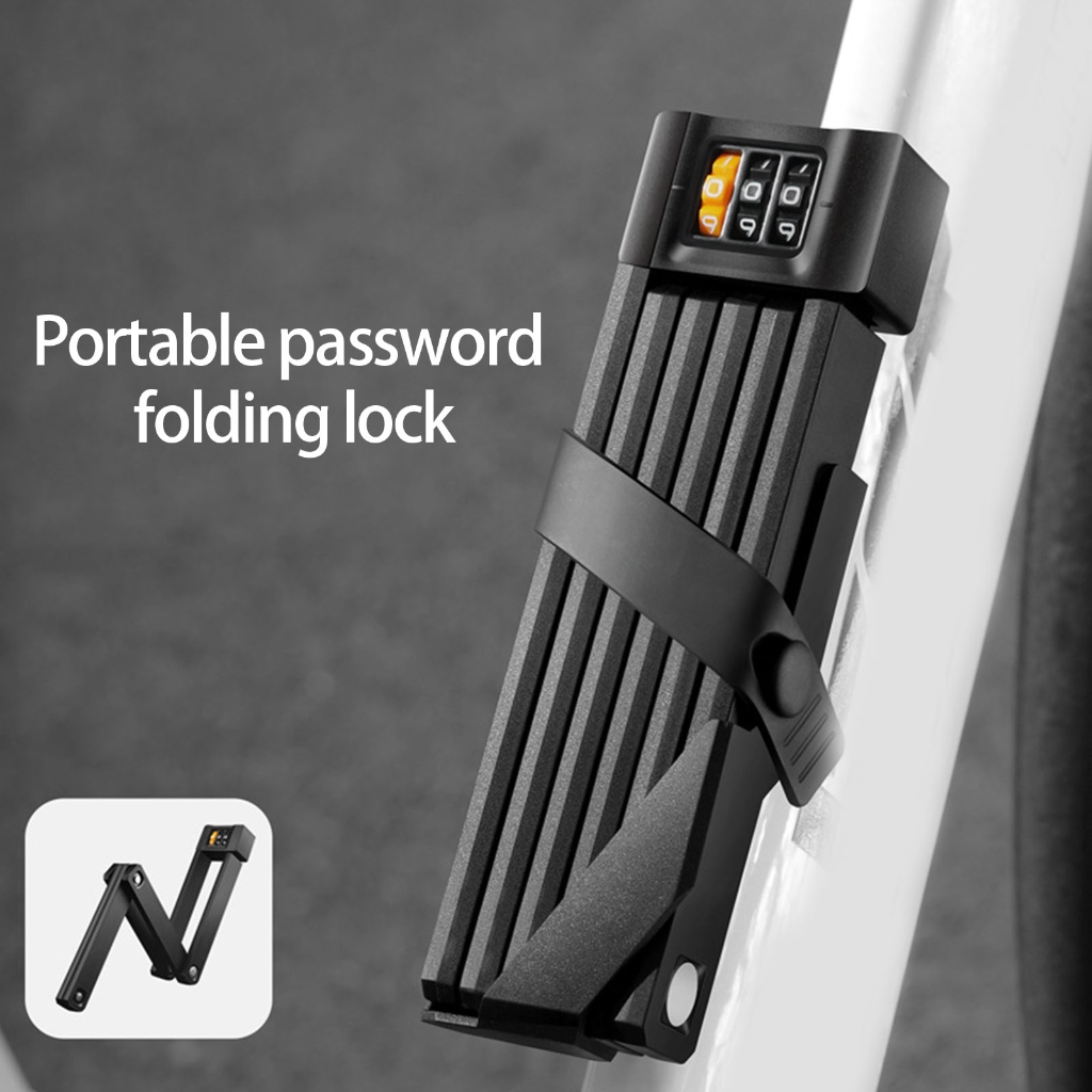 MOMOJIA Light weight Folded Bike Lock Zincs Alloys Cores Rustproof Flexible Angles Adjustment For MotorcyclesScooters