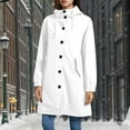 thumbnail image 4 of iHPH7 Women Fall Clothes Long Rain Coat for Women Waterproof Workout Jackets for Woman Zip Up Jacket Waterproof Rain Jacket Women Active Wear Jackets for Woman Lightweight Rain Jacket Women White 3XL, 4 of 9