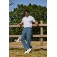 thumbnail image 5 of COOFANDY Mens Chinos Pants Casual Stretch Waist Tapered Trousers Cotton Comfy Pant Golf Pants with Pockets, 5 of 6