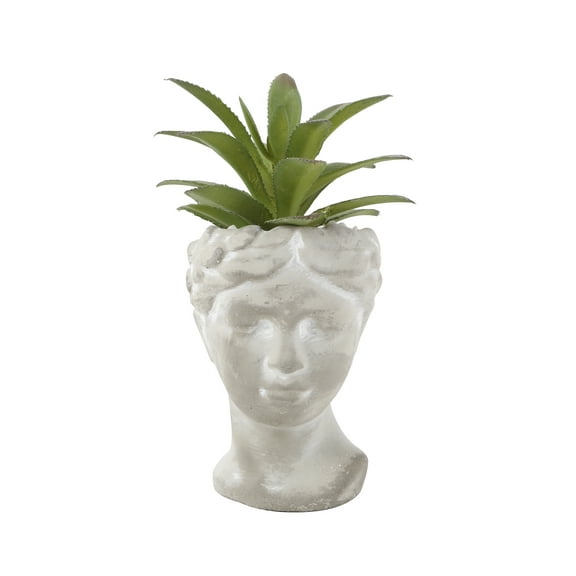 Mainstays 3" Tabletop Artificial Succulent in Cement Face Planter