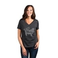 thumbnail image 2 of Thread Tank Black Sheep Women's Relaxed V-Neck T-Shirt Tee Charcoal X-Large, 2 of 4