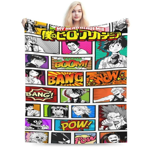 My Hero Academia Blanket for Women Men Adults, Soft Cozy Blanket Throw for Couch Sofa Bed, Lightweight Fleece Fabric, All-Season for Outdoo 40"x30"