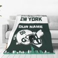 thumbnail image 3 of Custom New York 2 Blanket Personalized Throw Blankets Name and Number for Men Women Boy Football Style Decor Gifts, 3 of 6