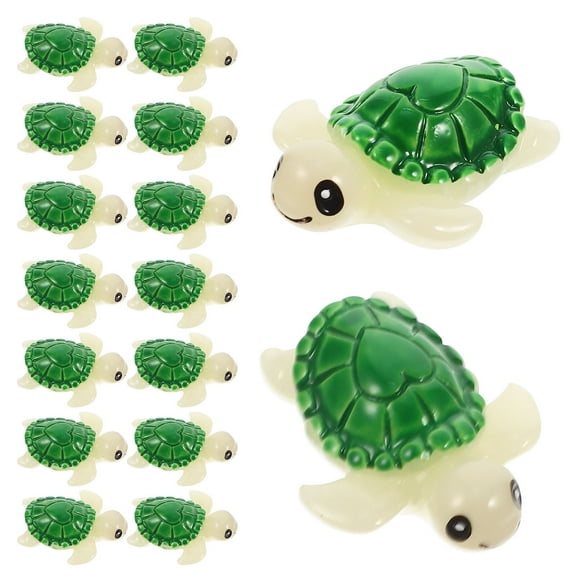 STOBOK 20pcs Mini Turtle Figurines Mini Resin Turtles Small Animal Decorations Cake Toppers for Succulent Planter Micro Landscape Decor