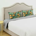 thumbnail image 3 of Yayeee Pillowcase Queen Size Set of 2 Satin Wrinkle Resistant Pillow Case, Orange Tree Pattern, 3 of 7