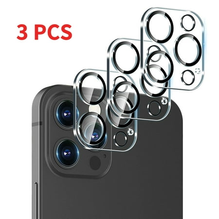 [3 Pack] Glass Camera Screen Protector for iPhone 12 Pro Max, Case-Friendly HD Clear Anti-Scratch Tempered Glass Camera Lens Screen Protector with Night Circle for iPhone 12 Pro Max 6.7 inch
