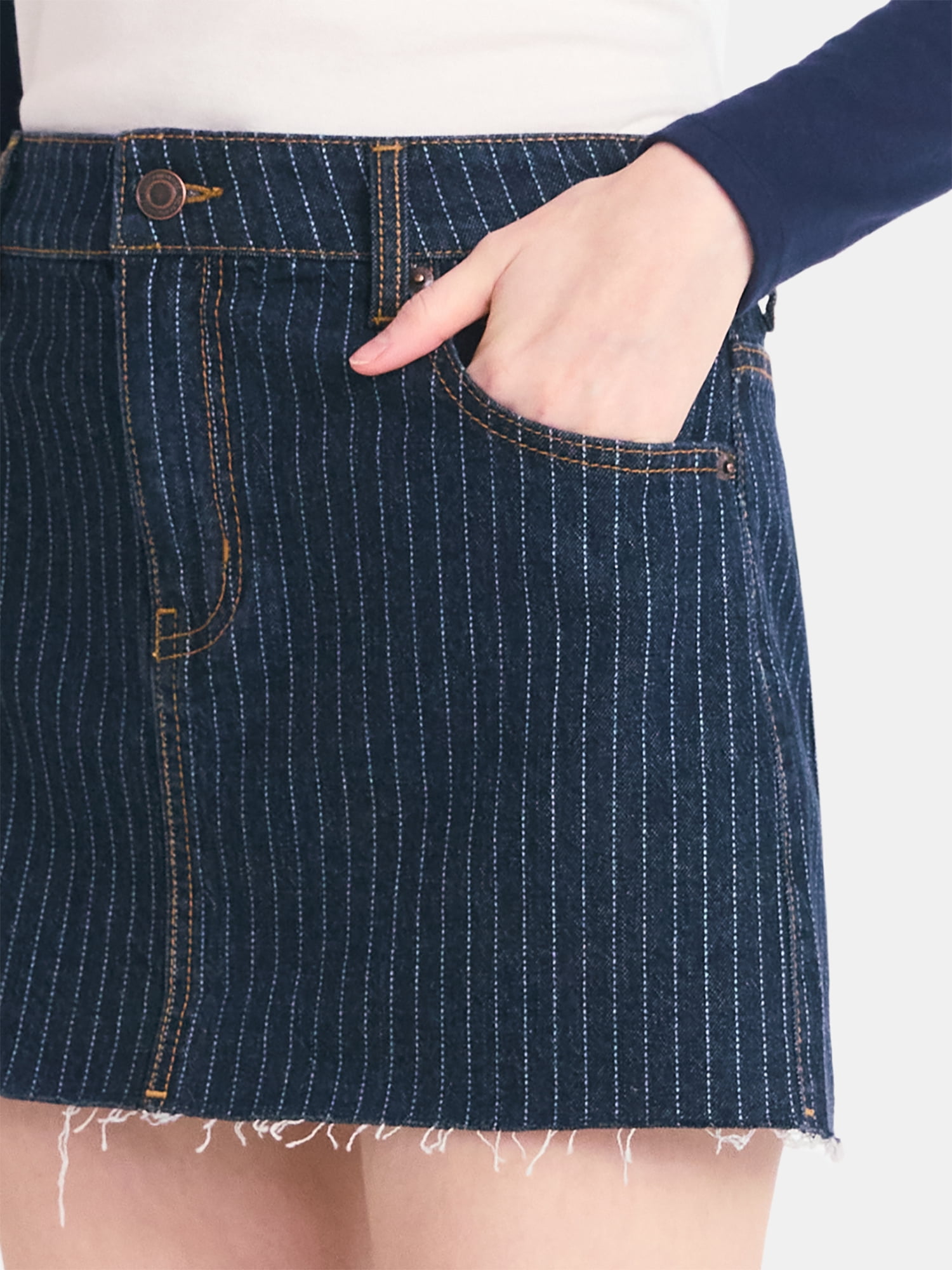 No Boundaries Denim Mini Skirt, Women's