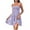 Purple, variant on Simua Mini Dresses for Women Summer Spaghetti Straps Sleeveless Solid Color Pleated Beach Cami Dress