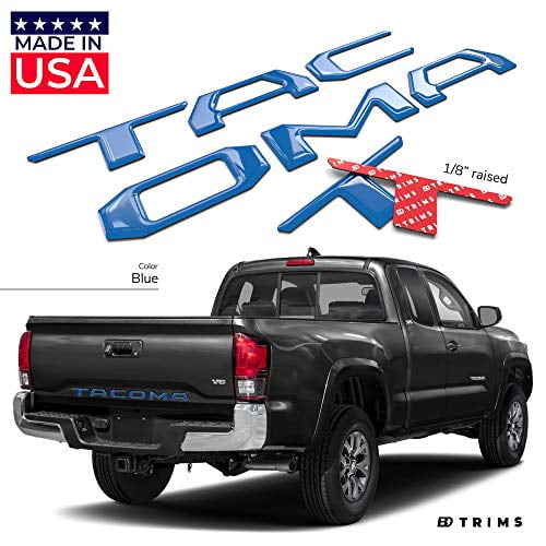 BDTrims Domed 3D Raised Letters Compatible with TRD Skid Plate 2016-2020 Tacoma and 2019-2020 4Runner Models Red Carbon