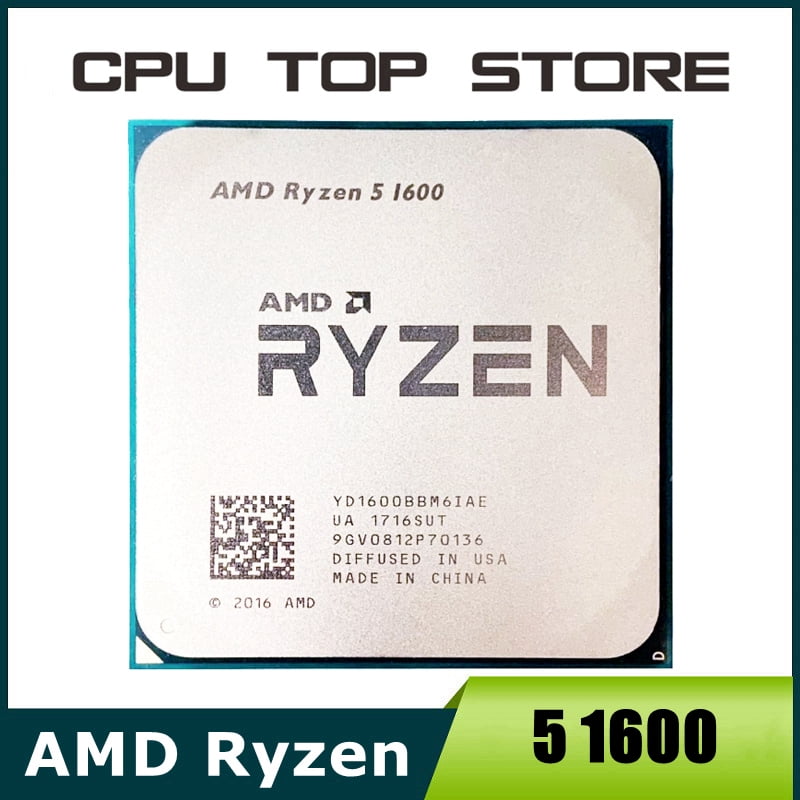 Ryzen 5 1600 R5 1600 3.2 GHz Processeur CPU Six Cœurs Douze Fils 65W Prise AM4
