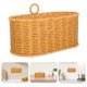 thumbnail image 3 of Cesta colgante de pared de cocina de tejido sintético para jengibre y ajo, organizador de almacenamiento, cesta decorativa de pared para utensilios de cocina, baño y dormitorio, 3 of 8