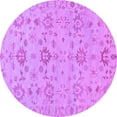 thumbnail image 1 of Ahgly Company Indoor Round Oriental Purple Traditional Area Rugs, 7' Round, 1 of 4