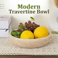 thumbnail image 2 of Travertine Decorative Bowl for Home Decor - Modern Centerpiece for Entryway or Kitchen, 2 of 7