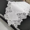 thumbnail image 2 of QualitChoice Simple Embroidery Table Runner White Lace Tablecloth Fabric Dining Tea Exquisite Kitchen Decoration White 35*270 cm 1 Pc, 2 of 6