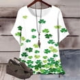 thumbnail image 1 of Puntoco Liquidación de blusas cortas para mujer, blusa de manga corta con estampado de moda para mujer, camiseta de cuello redondo, 1 of 5