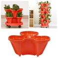 thumbnail image 3 of Tour de Fraises sur Roues Jardin Vertical Colonne Spirale Ensemble de Pots de Fleurs Empilables, 3 of 3