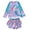 Purple Mermaid, variant on HWJAD 3-9T Girls' and Toddler 2-Piece Rashguard Swimset Bathing Suit Long Sleeve Swimsuit with Shorts Swimwear,Mermaid