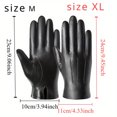 thumbnail image 5 of LNGOOR 1pair Men‘s Winter Leather Gloves  Windproof And Warm Goat Skin For Driving And Cycling, 5 of 5