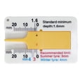 thumbnail image 1 of Regla De Profundidad De Neumáticos, Regla De Profundidad De Rodadura De Neumáticos De Coche De Plástico Compacto, Rango De Medición De 0-20 Mm/0,79 Pulgadas, Medidor De Profundidad De Rodadura De Sweethay TO002707-00, 1 of 7