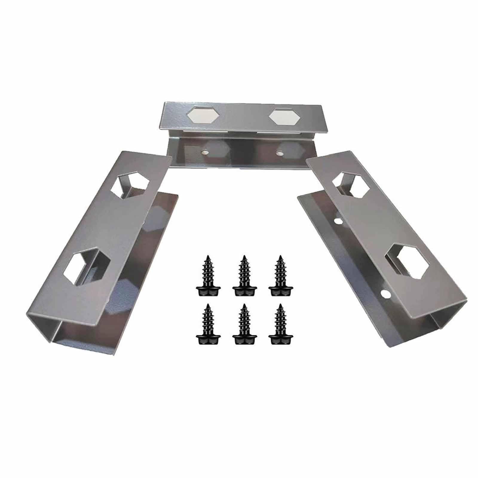 Mounting Brackets Under Desk Laptop Mount Bracket Durable Metal Notebook Storage Holder Save Desk Space for Office Home Silver 3 Pack