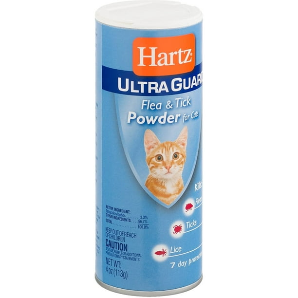 Hartz UltraGuard Flea & Tick Powder for Cats 4 oz (Pack of 4)