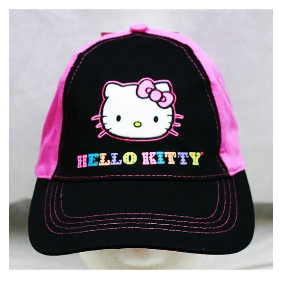 Baseball Cap - Hello Kitty - Hot Pink / Black Logo (Youth/Kids) New Hat hek2555