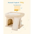 thumbnail image 6 of Cat Tree Tower Perch Bed and Washable Top for Large Adult Cats, Condo and Scratching Post for Indoor Kitten Pet, 6 of 14