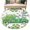 Green White, variant on St. Patrick's Day Round Area Rug 8Ft Washable Large Circle Rugs for Living Room Dorm, Lucky Shamrocks Green Car Country Plants Non-Slip Carpet Floor Mats Indoor Outdoor Carpet Runner Home Decor